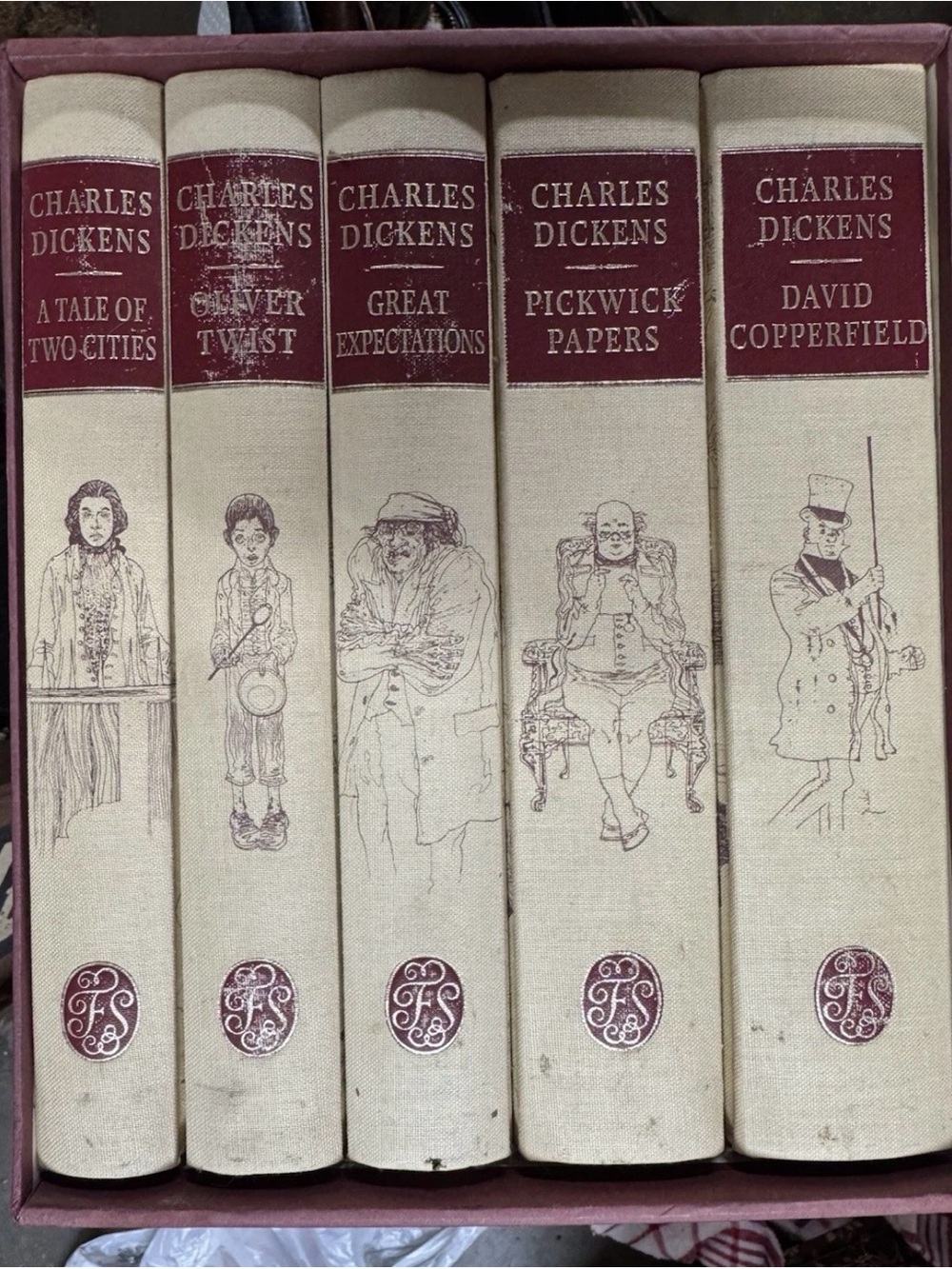Classic Hardcover Set - Cream and Maroon